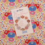 Tilda Creating Memories Fabric Covered Buttons 5 pcs (10 mm) & 5 pcs (12mm) - Autumn