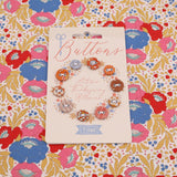 Tilda Creating Memories Fabric Covered Buttons 5 pcs (10 mm) & 5 pcs (12mm) - Autumn