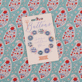 Tilda Creating Memories Fabric Covered Buttons 5 pcs (10 mm) & 5 pcs (12mm) - Summer