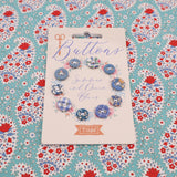 Tilda Creating Memories Fabric Covered Buttons 5 pcs (10 mm) & 5 pcs (12mm) - Summer
