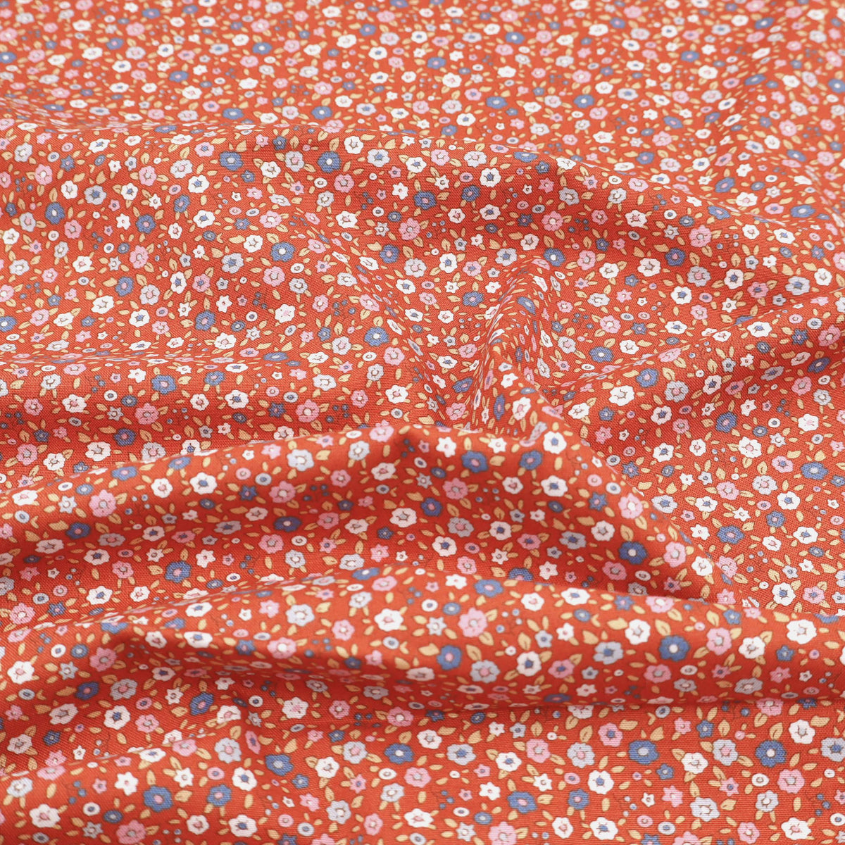 Tilda Evie Creating Memories 100% Cotton Patchwork & Quilting Fabric - Rust