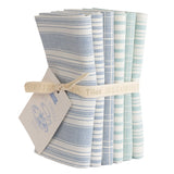 Tilda Fat Quarter Bundle Cotton Quilting Patchwork Fabric - 6 Blue Tea Towel