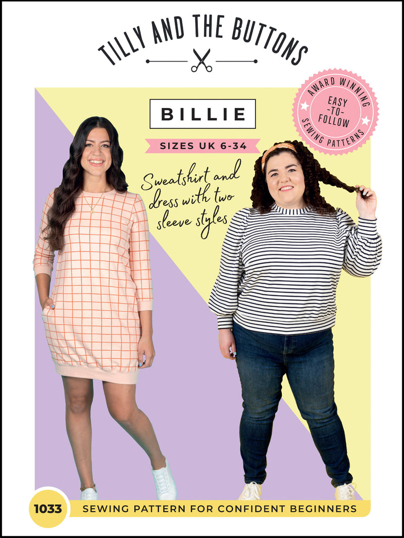 Billie Sweatshirt and Dress Sewing Pattern - By Tilly and the Buttons