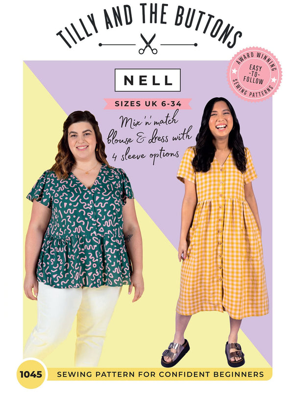 Nell Blouse & Dress Sewing Pattern - By Tilly and the Buttons