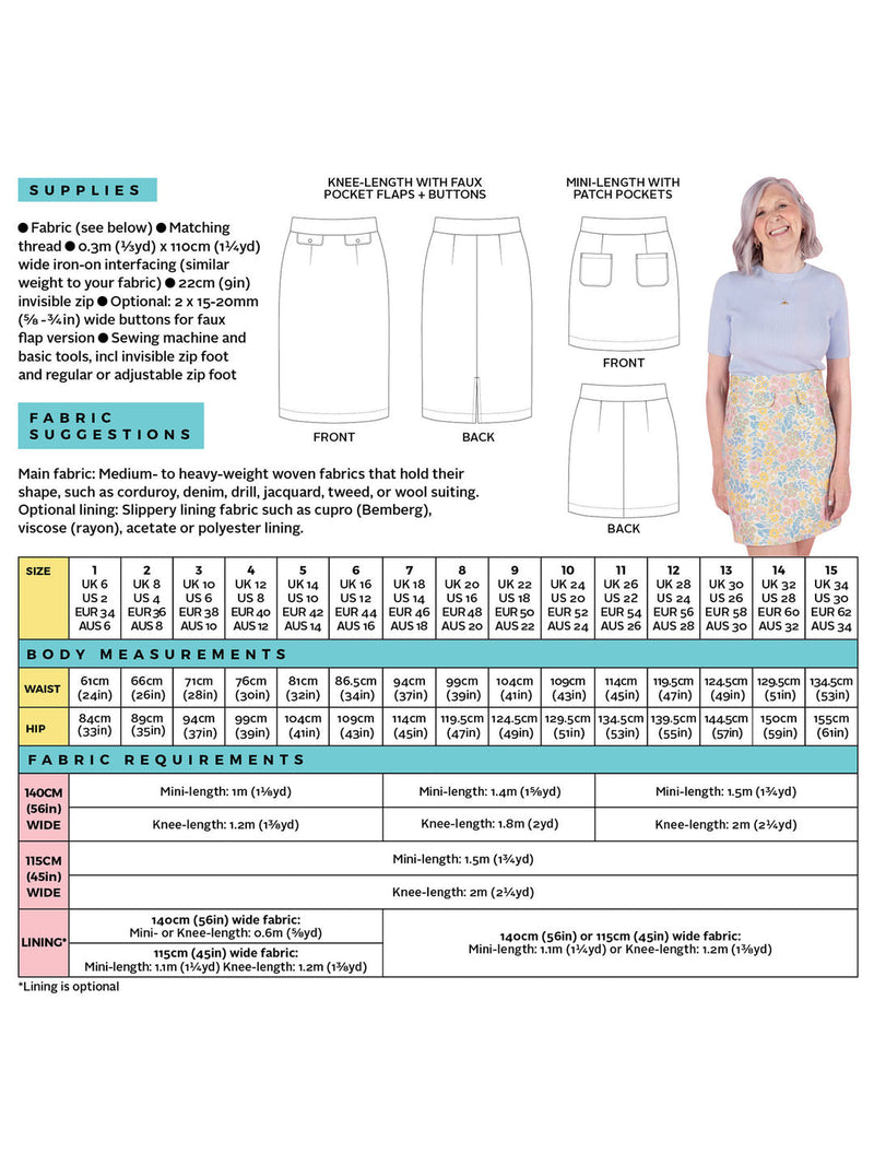 Ramona Skirt Sewing Pattern - By Tilly and the Buttons