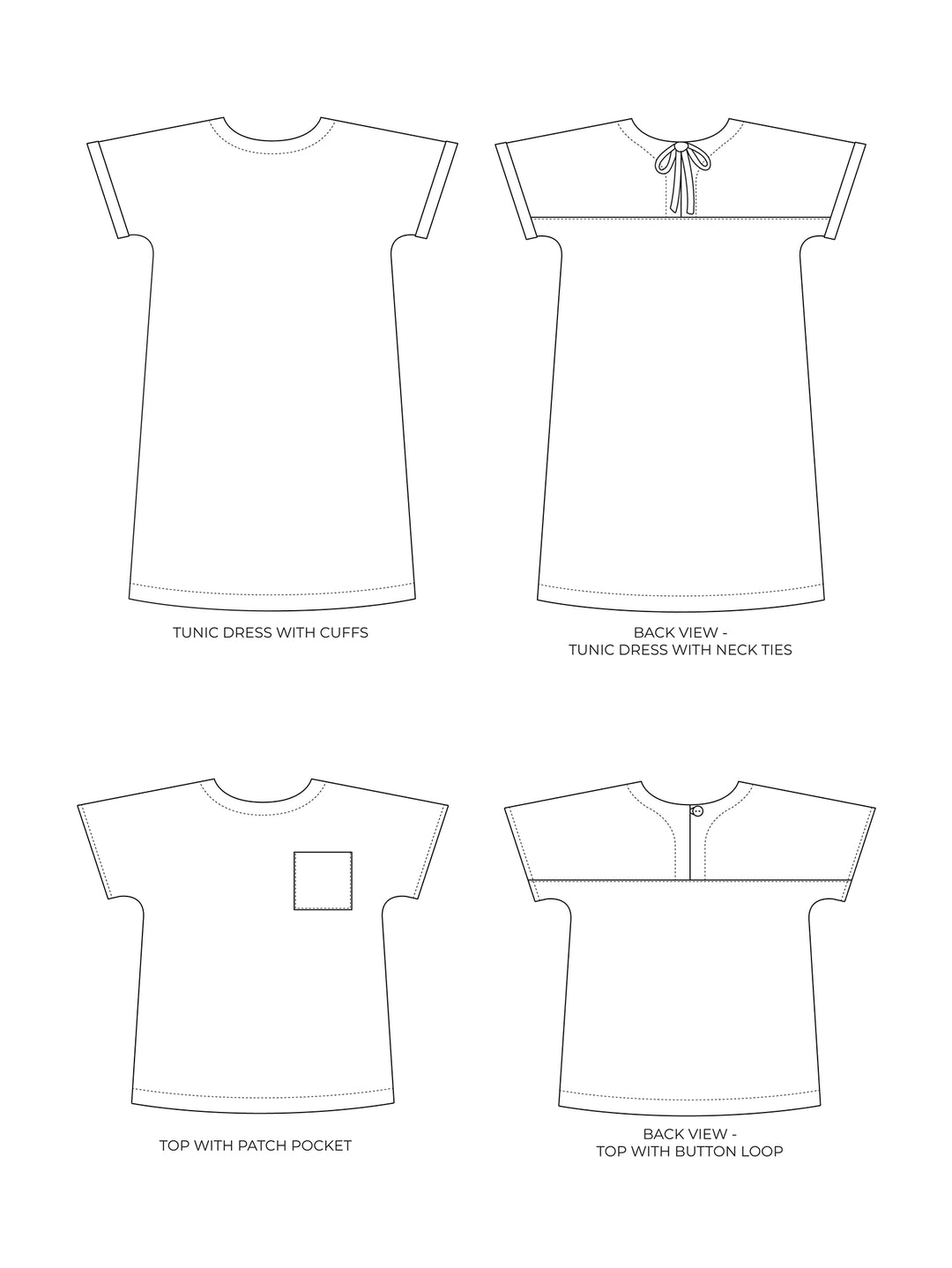 Stevie Tunic Sewing Pattern - By Tilly and the Buttons