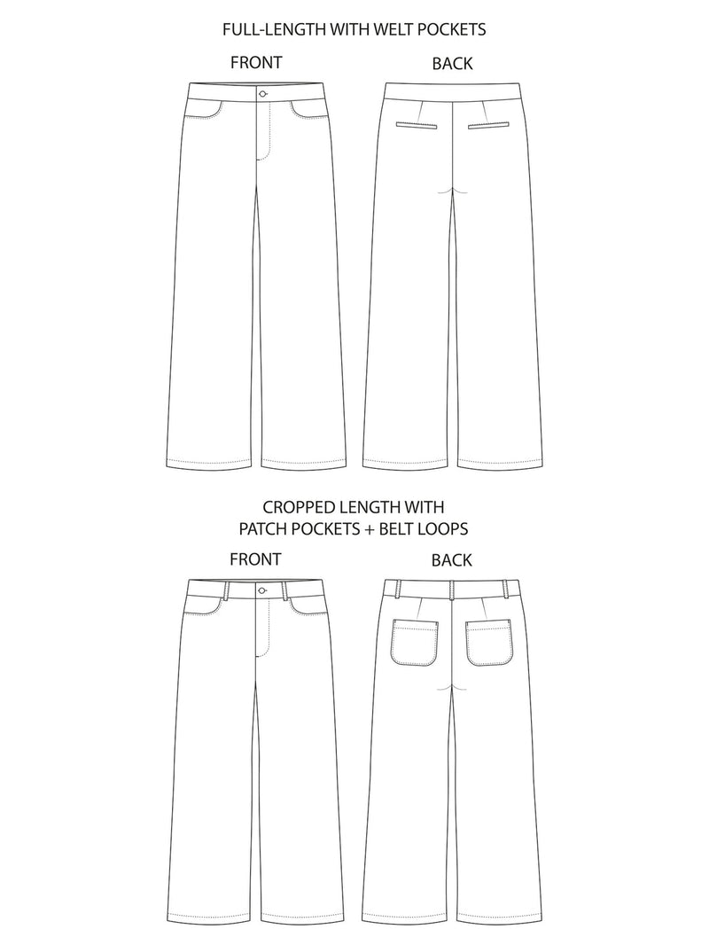 Thea Trousers Sewing Pattern - By Tilly and the Buttons