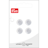 Prym Union Knopf Poly-Button Shank 12mm White - Pack of 4