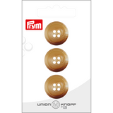 Prym Union Knopf Poly-Button 4 Hole 20mm Beige - Pack of 3