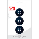 Prym Union Knopf Poly-Button 4 Hole 20mm Navy - Pack of 3