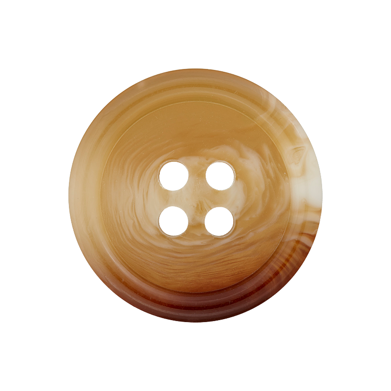 Prym Union Knopf Poly-Button 4 Hole 25mm Beige - Pack of 2