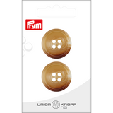 Prym Union Knopf Poly-Button 4 Hole 25mm Beige - Pack of 2