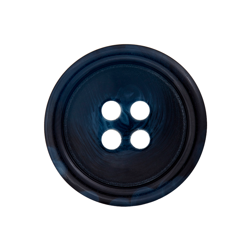 Prym Union Knopf Poly-Button 4 Hole 25mm Navy - Pack of 2
