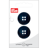 Prym Union Knopf Poly-Button 4 Hole 25mm Navy - Pack of 2