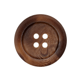 Prym Union Knopf Poly-Button 4 Hole 15mm Medium Brown - Pack of 4