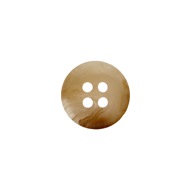 Prym Union Knopf Poly-Button 4 Hole 9mm Beige - Pack of 5