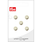 Prym Union Knopf Poly-Button 4 Hole 9mm Beige - Pack of 5