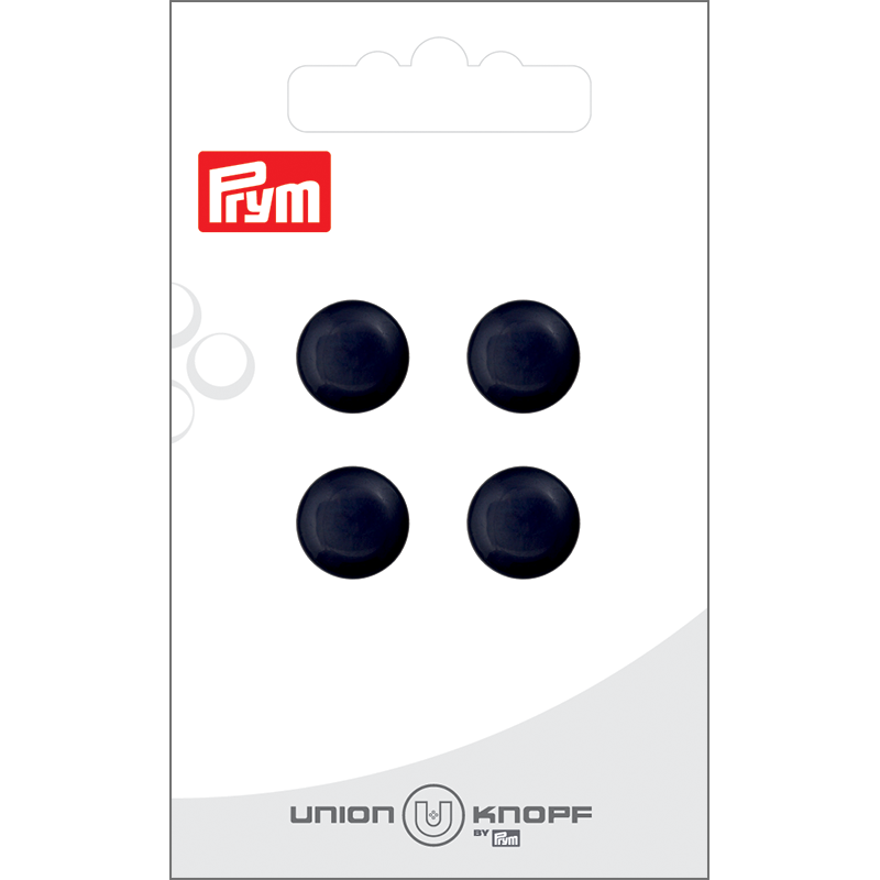 Prym Union Knopf Poly-Button Shank 12mm Navy - Pack of 4