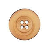 Prym Union Knopf Wood Button 4 Hole 18mm Beige - Pack of 3