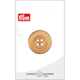 Prym Union Knopf Wood Button 4 Hole 28mm Beige - Pack of 1