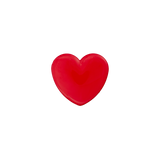 Prym Union Knopf Poly-Button Shank Heart 12mm Red - Pack of 3