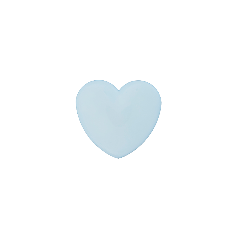 Prym Union Knopf Poly-Button Shank Heart 12mm L-Blue - Pack of 3