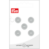 Prym Union Knopf Poly-Button 2 Hole 12mm Transparent - Pack of 5