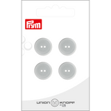Prym Union Knopf Poly-Button 2 Hole 15mm Transparent - Pack of 4