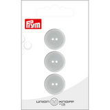 Prym Union Knopf Poly-Button 2 Hole 18mm Transparent - Pack of 3