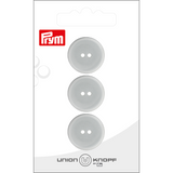 Prym Union Knopf Poly-Button 2 Hole 20mm Transparent - Pack of 3