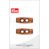 Prym Union Knopf Wood Toggle 2 Hole 32mm Beige - Pack of 2