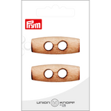Prym Union Knopf Wood Button 2 Hole 41mm Cream - Pack of 2
