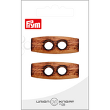 Prym Union Knopf Wood Toggle 2 Hole 41mm Beige - Pack of 2