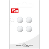 Prym Union Knopf Poly-Button Shank 12mm White - Pack of 4