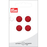 Prym Union Knopf Poly-Button Shank 12mm Red - Pack of 4