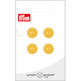 Prym Union Knopf Poly-Button 2 Hole 12mm Yellow - Pack of 4