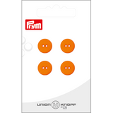 Prym Union Knopf Poly-Button 2 Hole 12mm Orange - Pack of 4