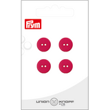 Prym Union Knopf Poly-Button 2 Hole 12mm Pink - Pack of 4