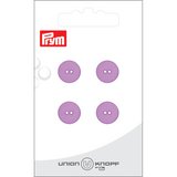 Prym Union Knopf Poly-Button 2 Hole 12mm Lilac - Pack of 4
