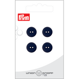 Prym Union Knopf Poly-Button 2 Hole 12mm Navy - Pack of 4