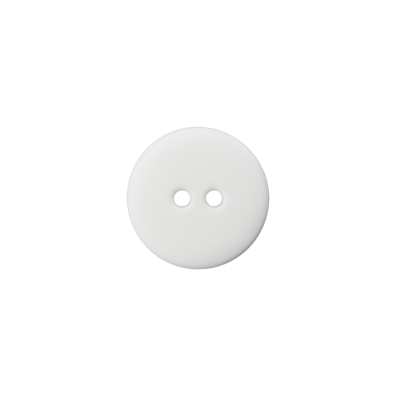 Prym Union Knopf Poly-Button 2 Hole 15mm White - Pack of 4