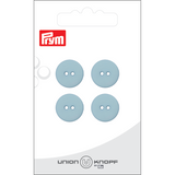 Prym Union Knopf Poly-Button 2 Hole 15mm Light Blue - Pack of 4