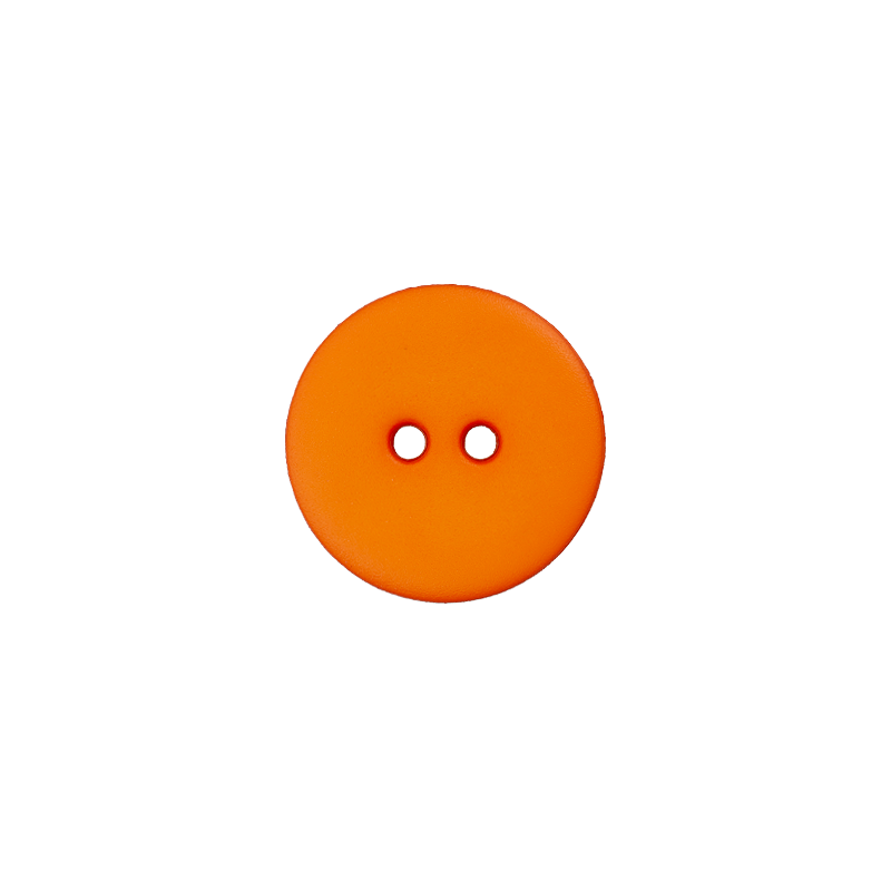 Prym Union Knopf Poly-Button 2 Hole 15mm Orange - Pack of 4