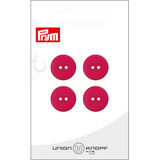 Prym Union Knopf Poly-Button 2 Hole 15mm Pink - Pack of 4
