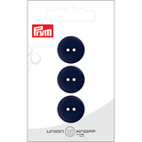 Prym Union Knopf Poly-Button 2 Hole 18mm Navy - Pack of 3