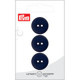 Prym Union Knopf Poly-Button 2 Hole 20mm Navy - Pack of 3