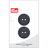 Prym Union Knopf Poly-Button 2 Hole 23mm Dark Grey - Pack of 2