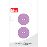 Prym Union Knopf Poly-Button 2 Hole 23mm Lilac - Pack of 2