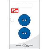 Prym Union Knopf Poly-Button 2 Hole 23mm Blue - Pack of 2