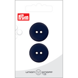 Prym Union Knopf Poly-Button 2 Hole 23mm Navy - Pack of 2
